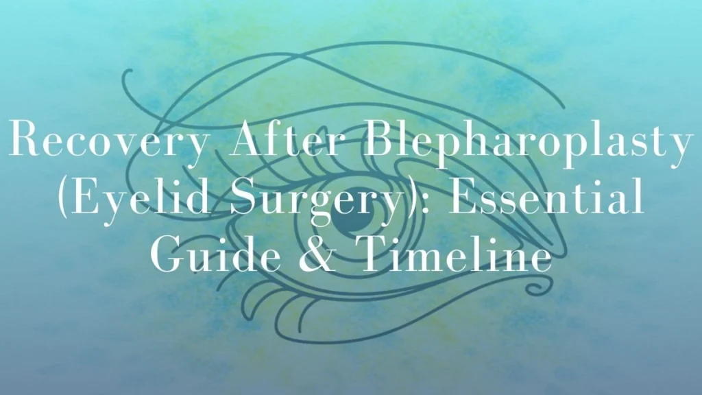 Recovery After Blepharoplasty (Eyelid Surgery) Essential Guide & Timeline - Kohout
