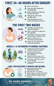 Recovery After Breast Lift Surgery (Mastopexy) Blog Infographics - Kohout