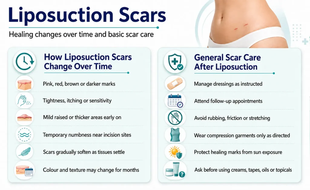 Liposuction Scars Infographic by Dr Mark Kohout
