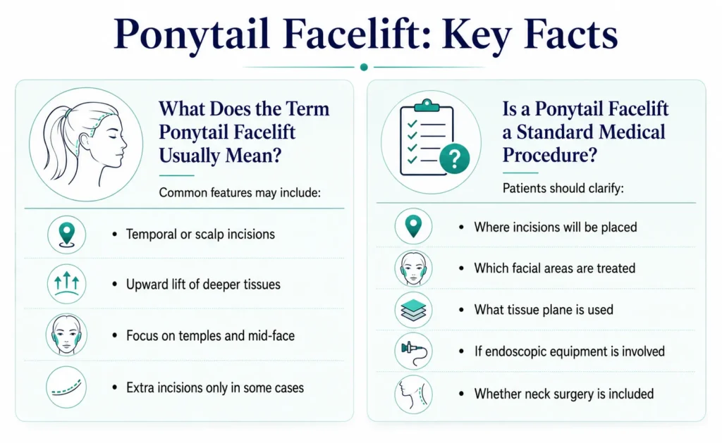 Ponytail Facelift Key Facts Infographic on What is a Ponytail Facelift